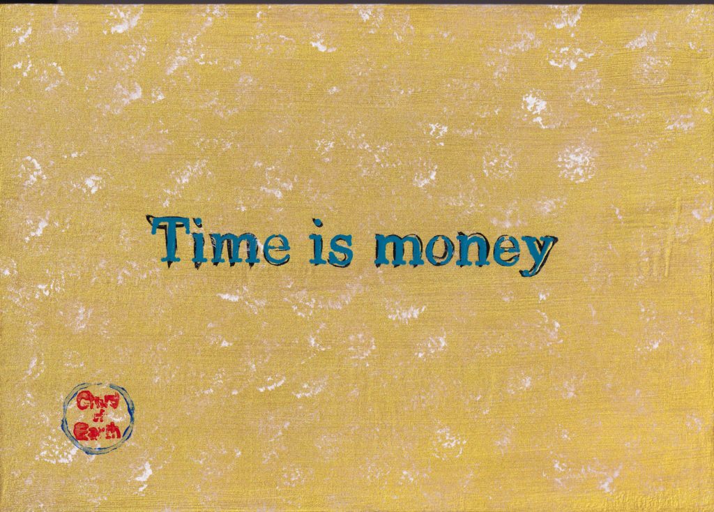 Time is Money quote art painting – philosophy about the value of time