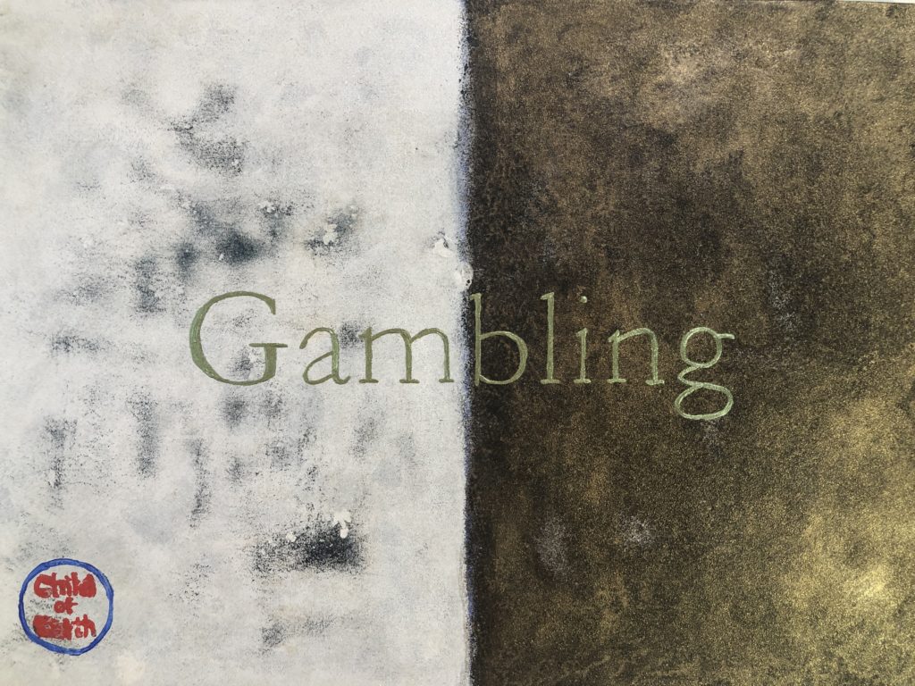 Gambling artwork about money risk hope and loss